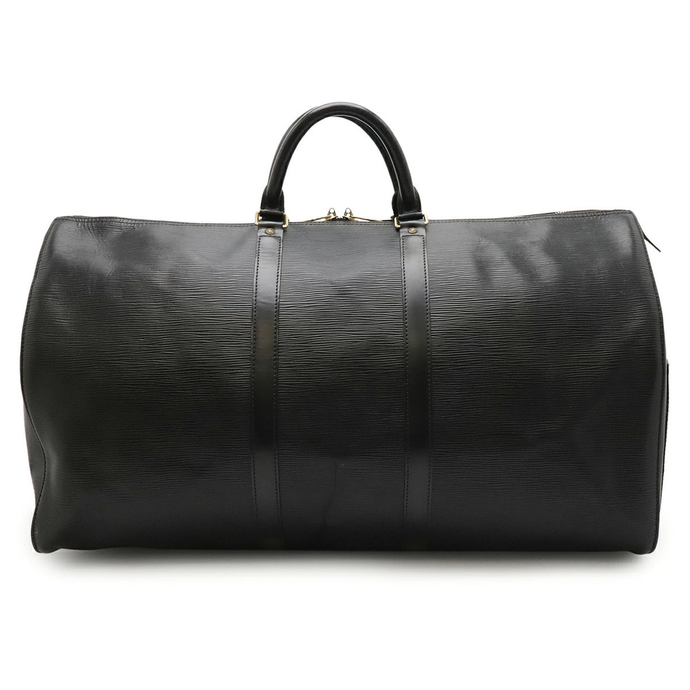 LOUIS VUITTON Epi Keepall Boston Bag Travel Leather Noir Black